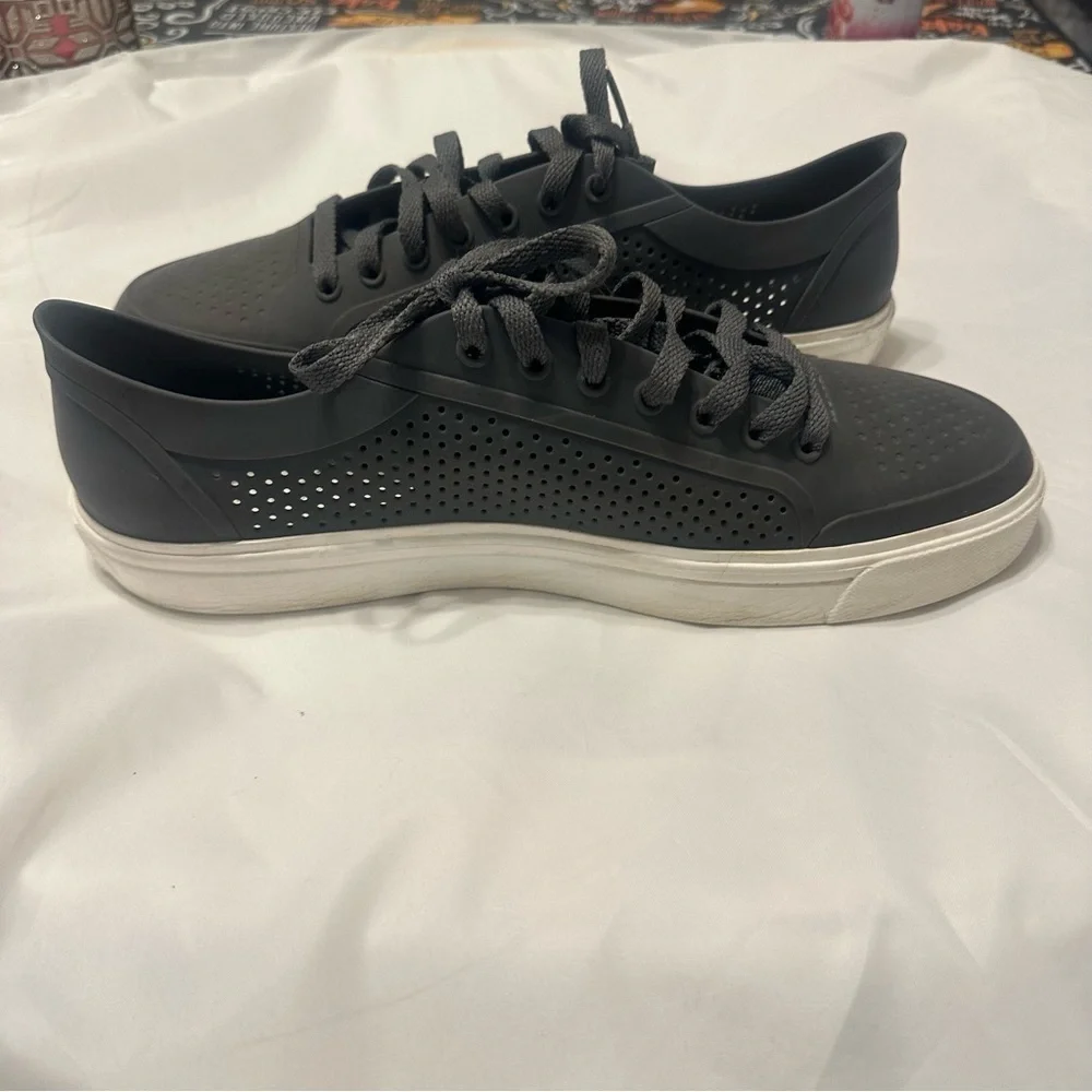 Crocs Men’s Gray Citilane Roka Court Lace-up Sneakers Size 12